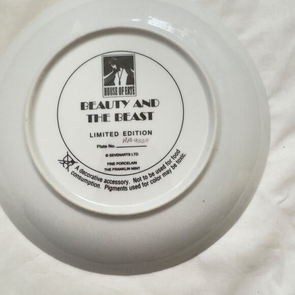 House of Erte Art Deco Seven Arts set of 6 Gilded Plates Franklin Vintage 1990s - Picture 6 of 16